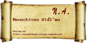 Neuschloss Alóma névjegykártya